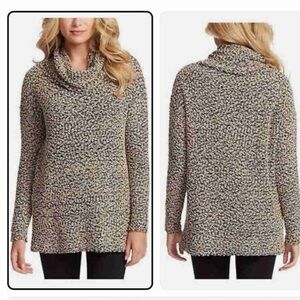 Women's Multicolor Cowl Neck Sweater